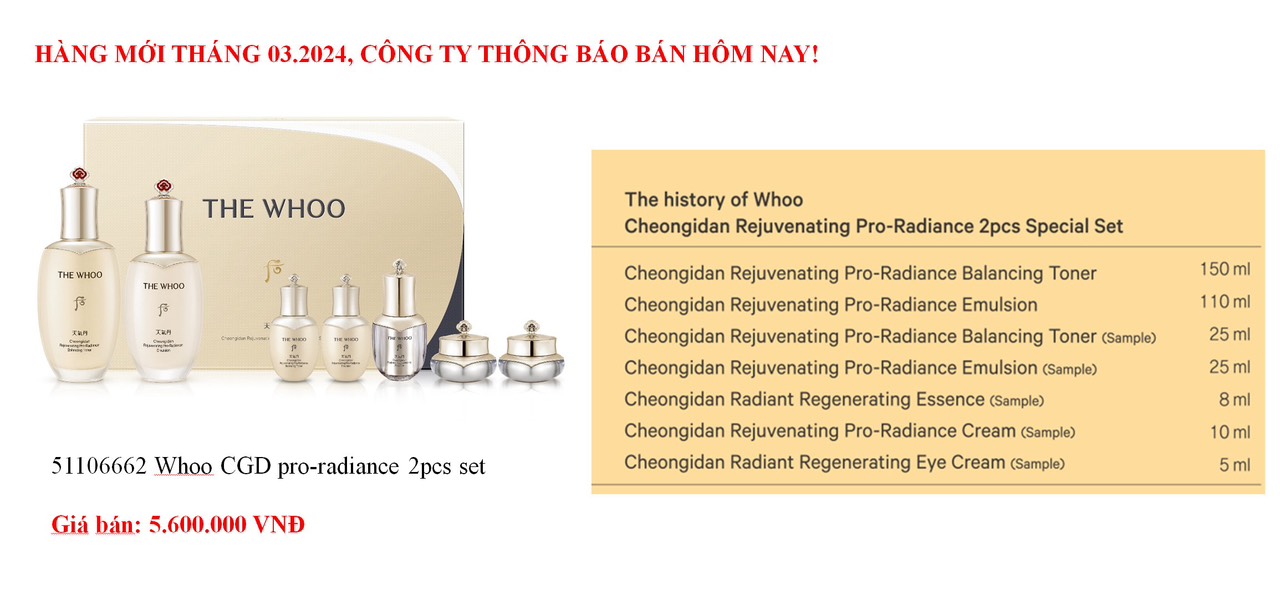 Whoo Cheongidan Pro Radiant 2PCS Special 