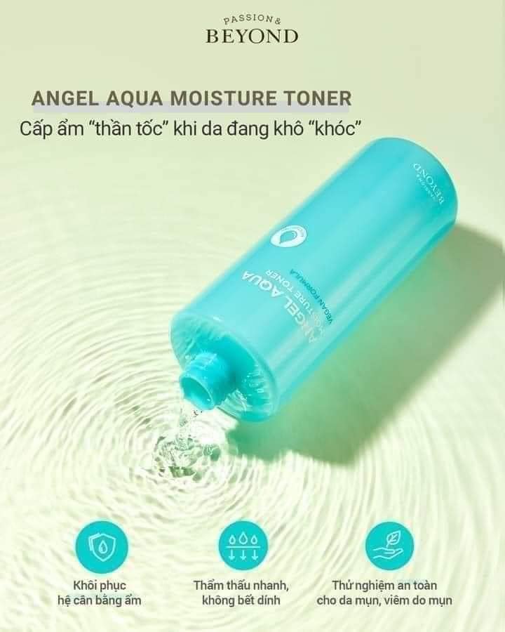 Nước Hoa Hồng Dưỡng Ẩm Beyond Angel Aqua Moisture Toner 500ml