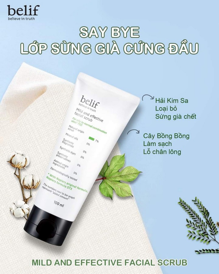  Belif Mild And Effective Facial Scrub