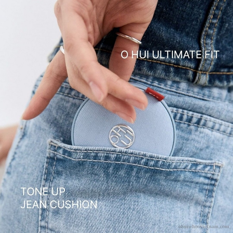 Phấn Nước Ohui Ultimate Fit Tone Up Jean Cushion SPF33/PA++ Màu 01 Pink  Beige - HARU OHUI