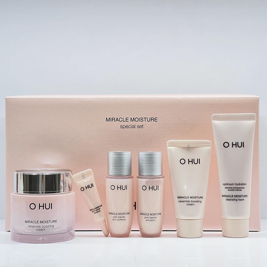 Set kem dưỡng Ohui hồng Miracle Moisture Ceramide Boosting Cream Special